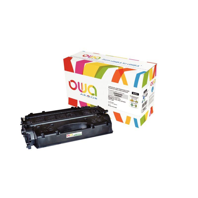 Image de  OWA cartouche laser noire haute capacité remanufacturée compatible HP 05X (CE505X) 