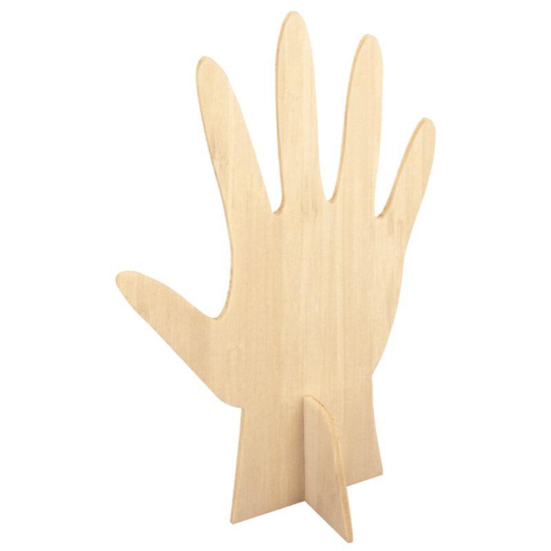 Image de  Lot de 10 mains porte-bagues en bois 