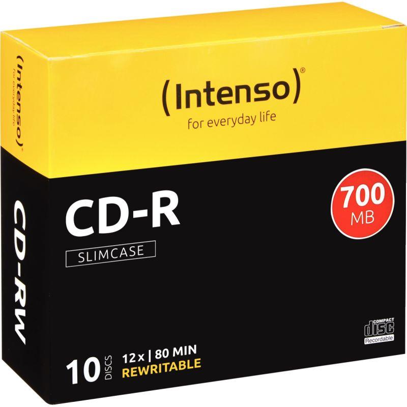Image de  Paquet de 10 CD-R imprimables Intenso 700 Mo 52X 