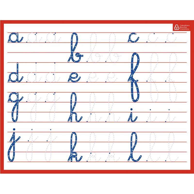 Image de  Ardoise effaçable à sec minuscules/cursives 