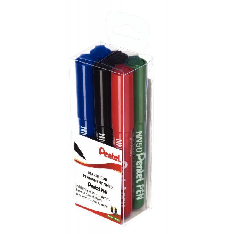 Image de  Pochette de 6 marqueurs permanents NN50 pointe ogive assortis 