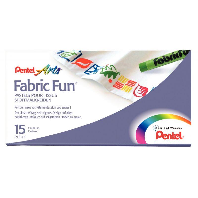 Image de  Boîte de 15 pastels pour tissus assorties 