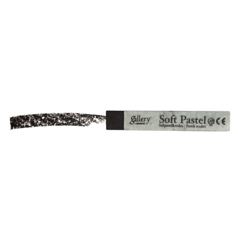 Image de  Boîte de 6 pastels secs tendres carrés noires 