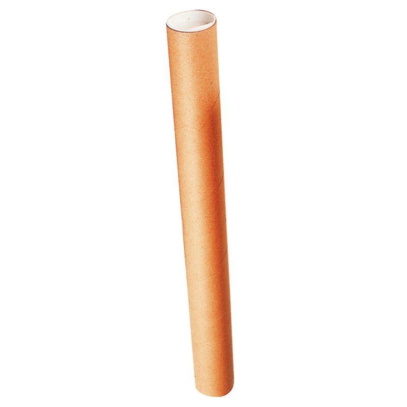 Image de  Tube en carton diamètre 5cm longueur 53cm avec 2 embouts 