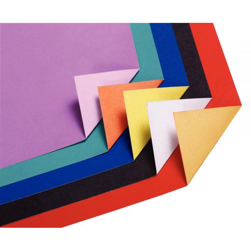 Image de  Paquet de 25 feuilles CARTOLINE bicolore 50x65 cm assortiS 