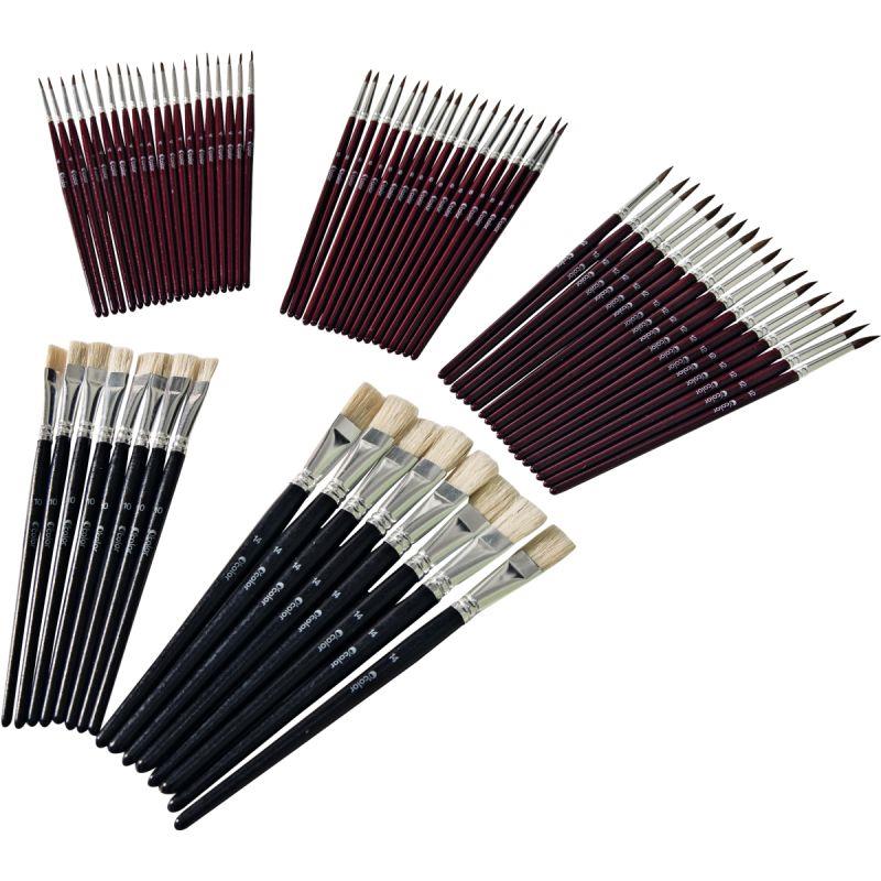 Image de  Kit de 60 pinceaux + 20 brosses, tailles assorties 