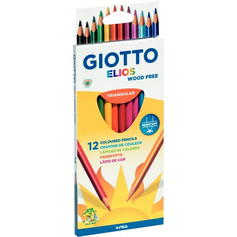 Image de  Étui de 12 crayons Elios Wood Free assortis 