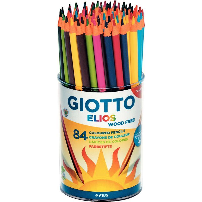Image de  Pot de 84 crayons Elios Wood Free assortis 