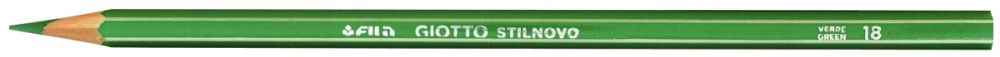 Image de  Etui de 12 crayons de couleur Stilnovo vert. 