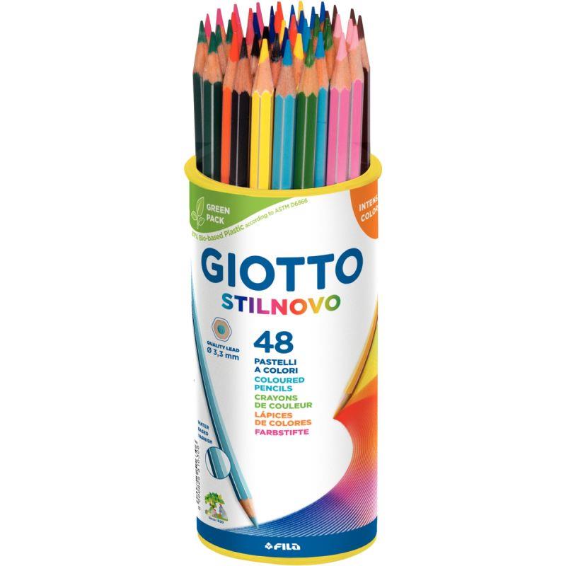 Image de  Pot de 48 crayons de couleur Stilnovo assortis 
