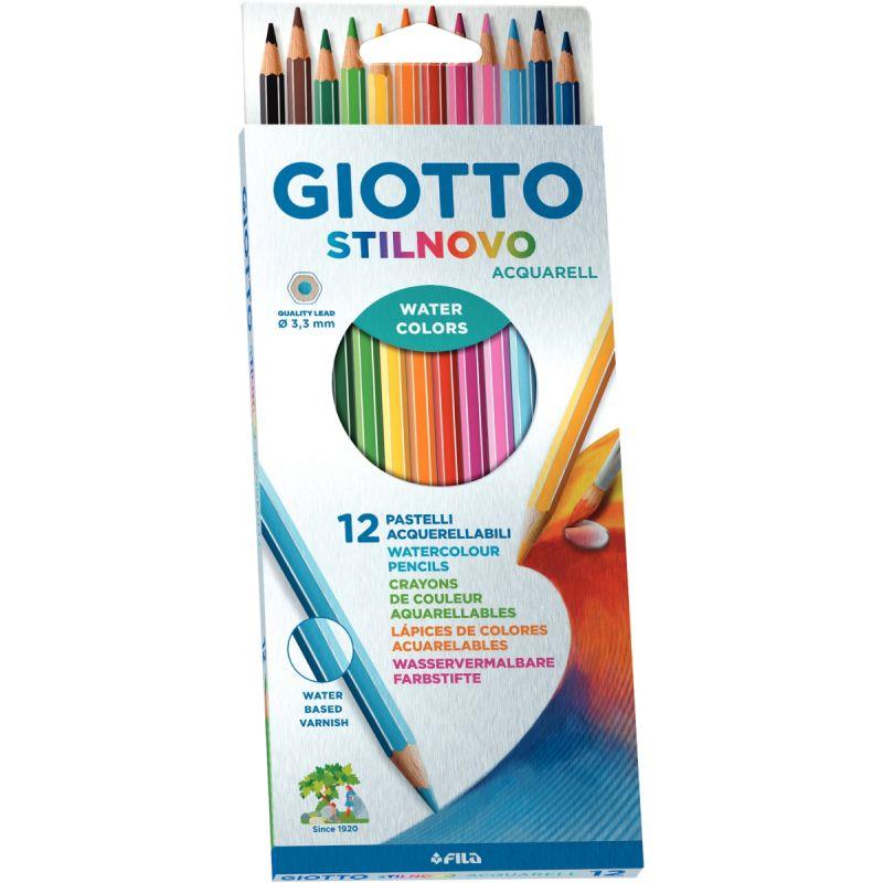 Image de  Étui de 12 crayons de couleur Stilnovo aquarellables assortis 