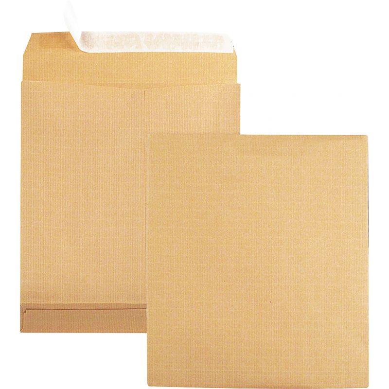 Image de  Paquet de 50 pochettes kraft armé 280x380mm soufflet 50mm bande siliconée 