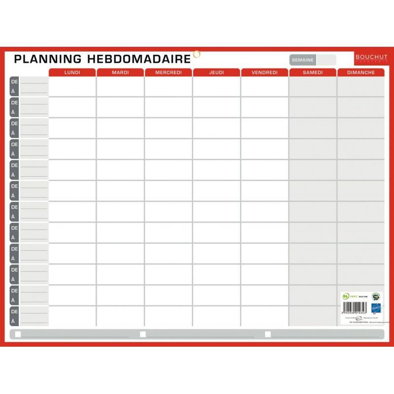 Image de  Planning rigide hebdomadaire et annuel 32x42cm 