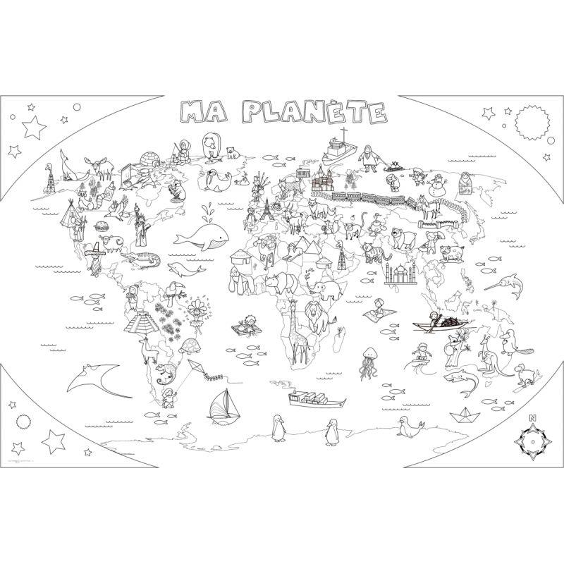 Image de  Coloriage géant la planète 