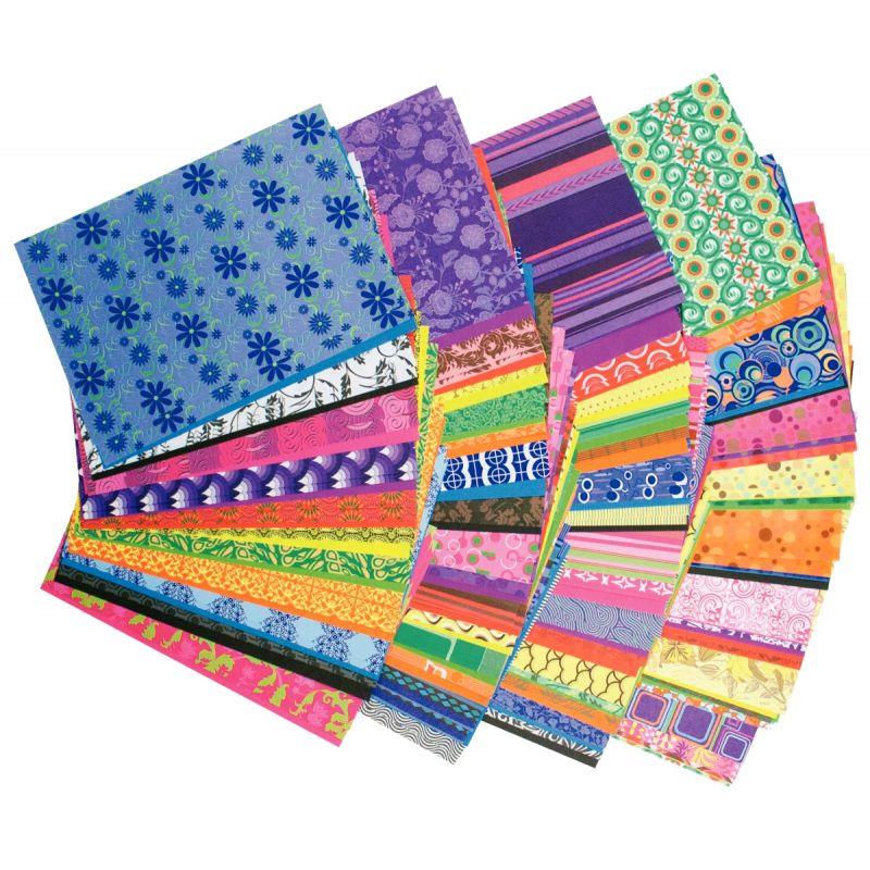 Image de  Paquet de 192 feuilles en papier motifs fantaisie assortis 74 grammes 