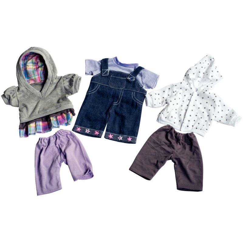Image de  Lot de 3 tenues mixtes pour poupées 40/42 cm 