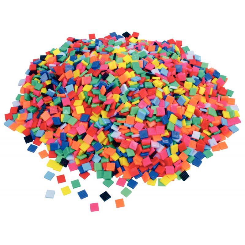 Image de  Sachet de 1 kilo de mosaïques en plastique, format : 1 x 1 cm 