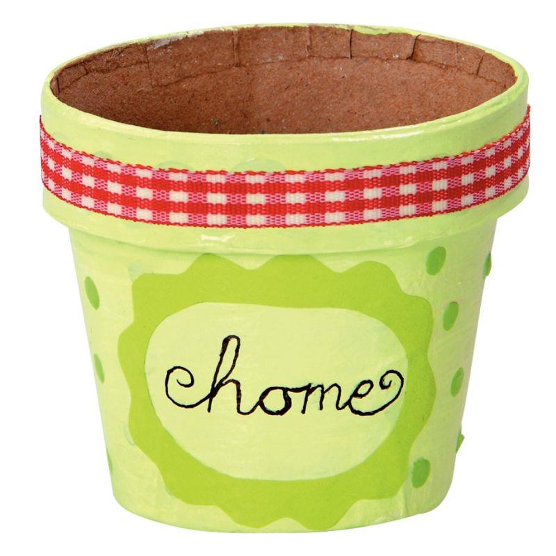 Image de  Lot de 10 pots de fleurs en carton, hauteur 10 cm 