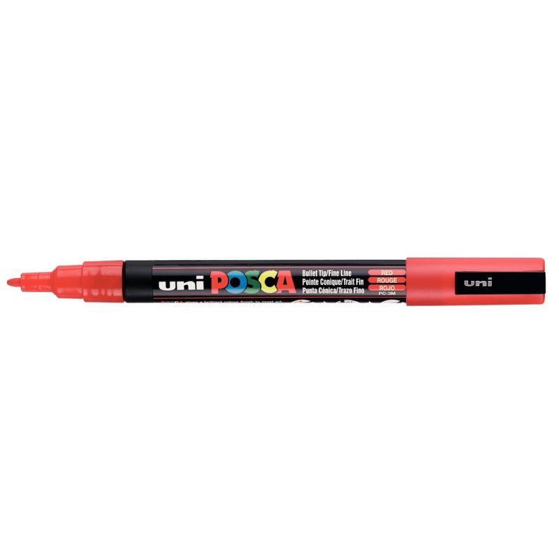 Image de  Marqueur Posca pointe fine ogive rouge 