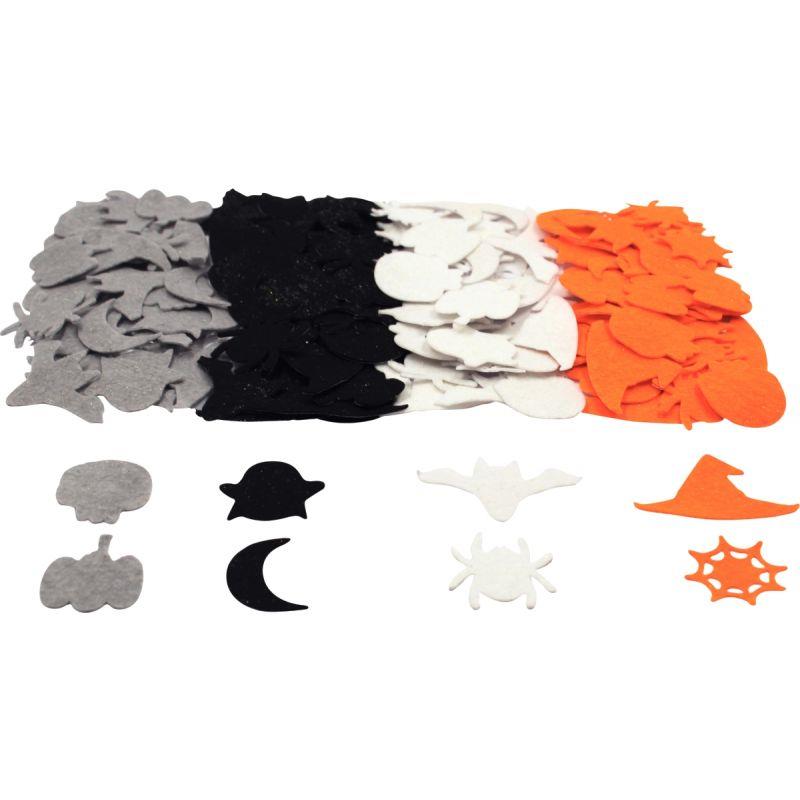 Image de  Sachet de 200 formes halloween en feutrine adhésive 