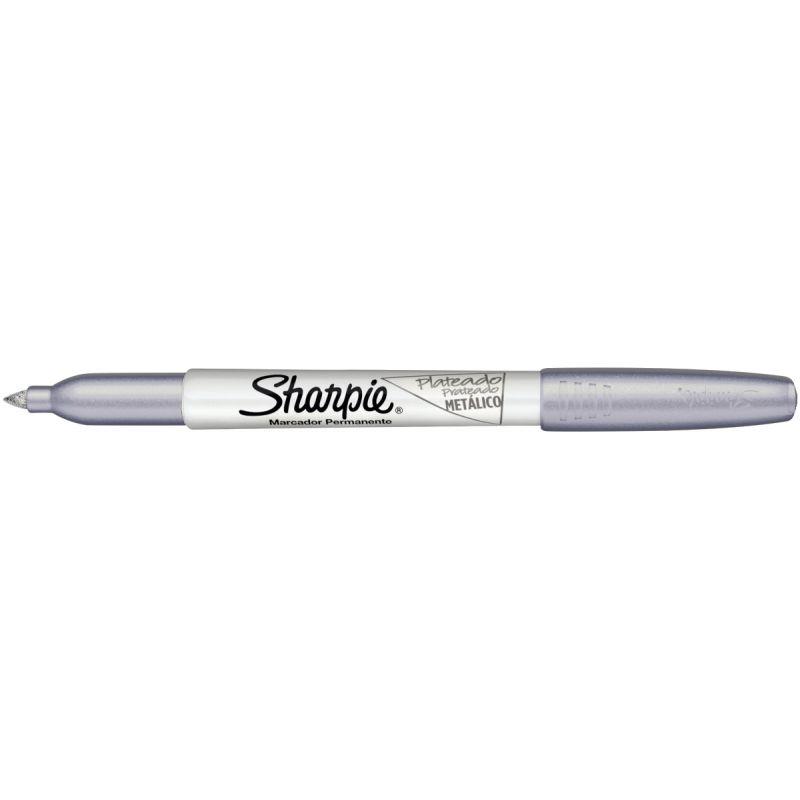 Image de  Marqueur Sharpie pointe fine ogive argent 