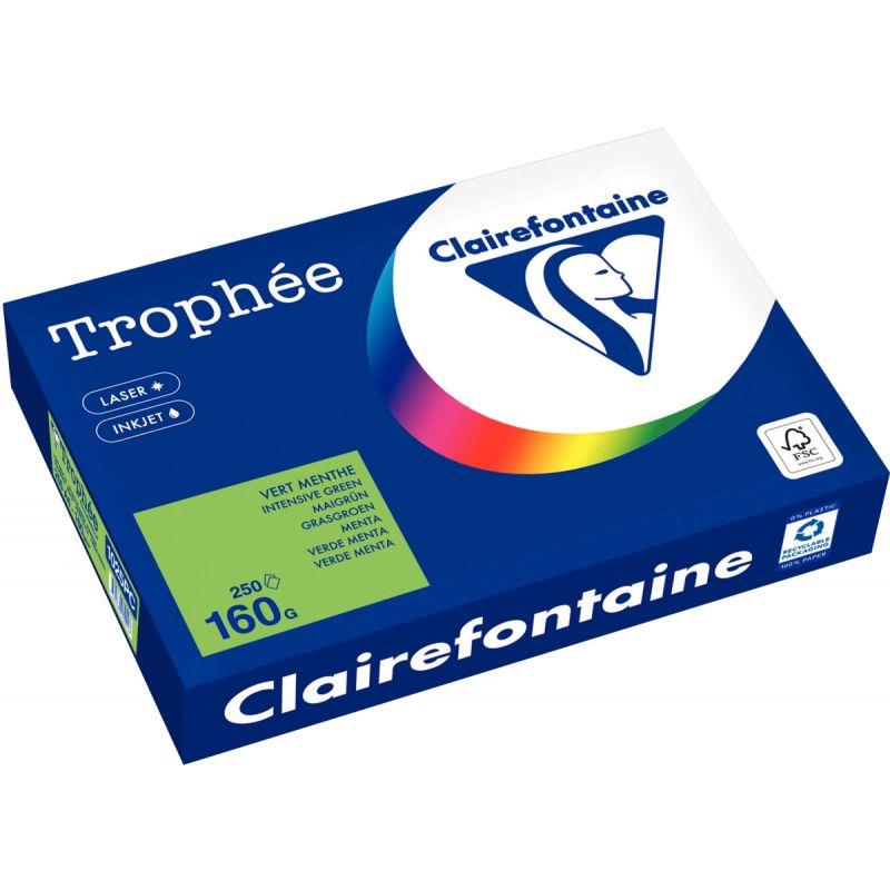 Image de  Paquet de 250 feuilles format A4 160g vert menthe CLAIREFONTAINE 