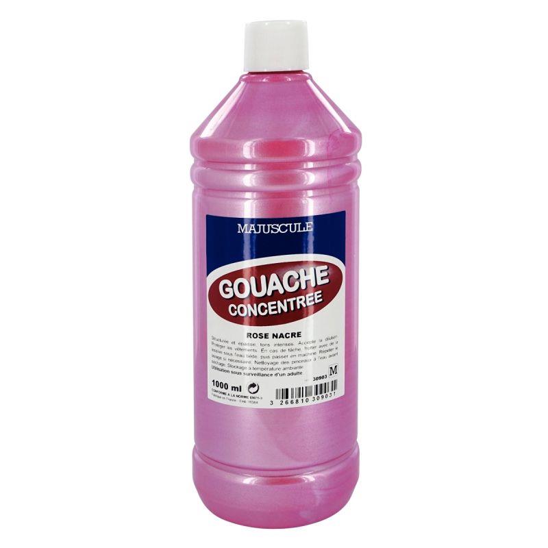 Image de  Flacon 1L de gouache concentrée MAJUSCULE,  coloris rose nacré 