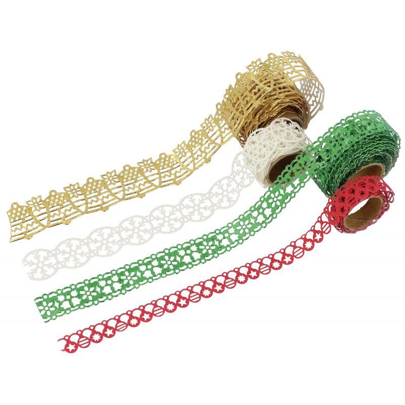 Image de  Lot de 4 rouleaux de ruban papier adhésif thème Noël 