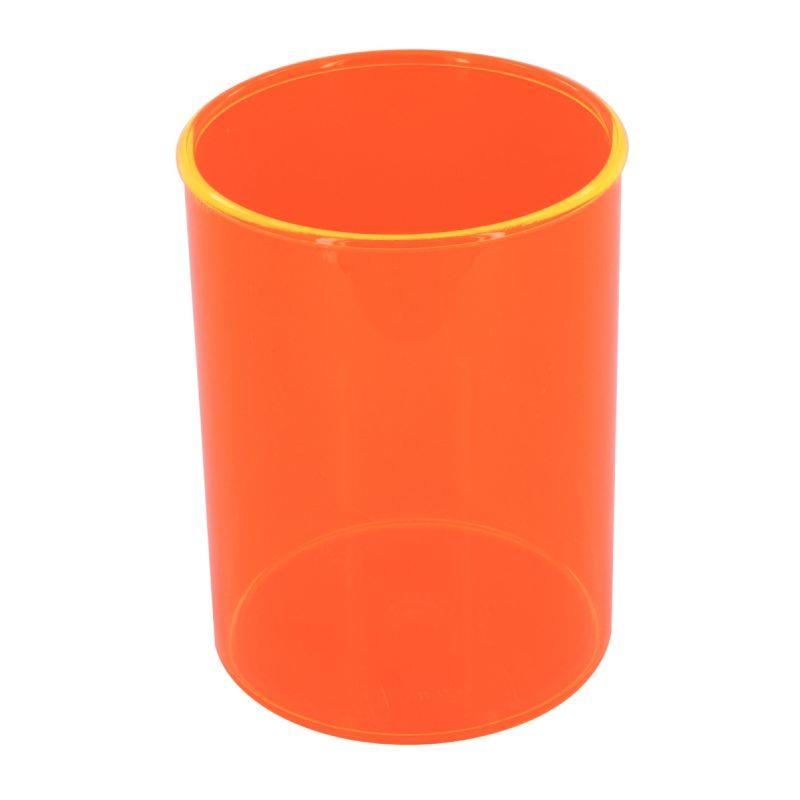Image de  Pot à crayons FLUOR orange transparent 