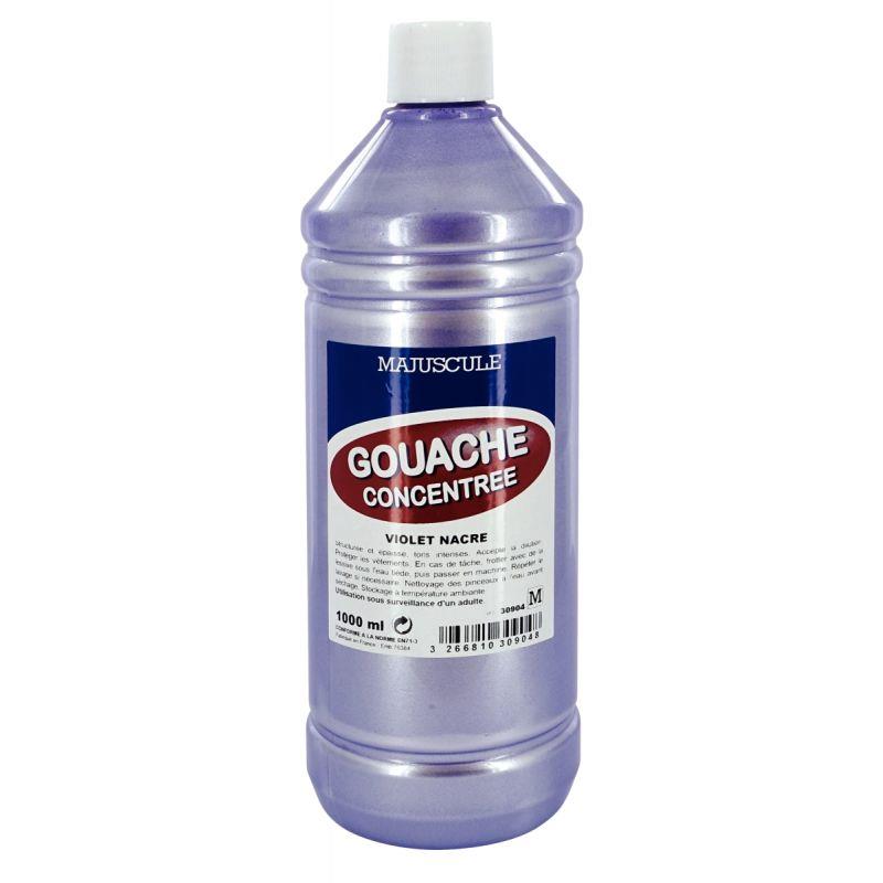 Image de  Flacon 1L de gouache concentrée MAJUSCULE, coloris  violet nacré 