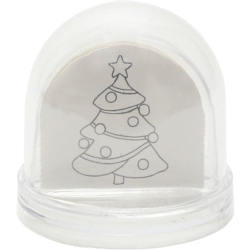 Image de  Lot de 10 boules de neige personnalisables en plastique 