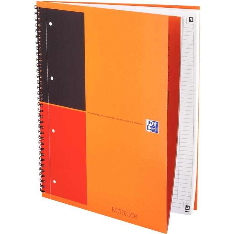 Image de  Cahier à reliure intégrale NOTEBOOK format A4+ ligné 6 mm, 160 pages perforées 