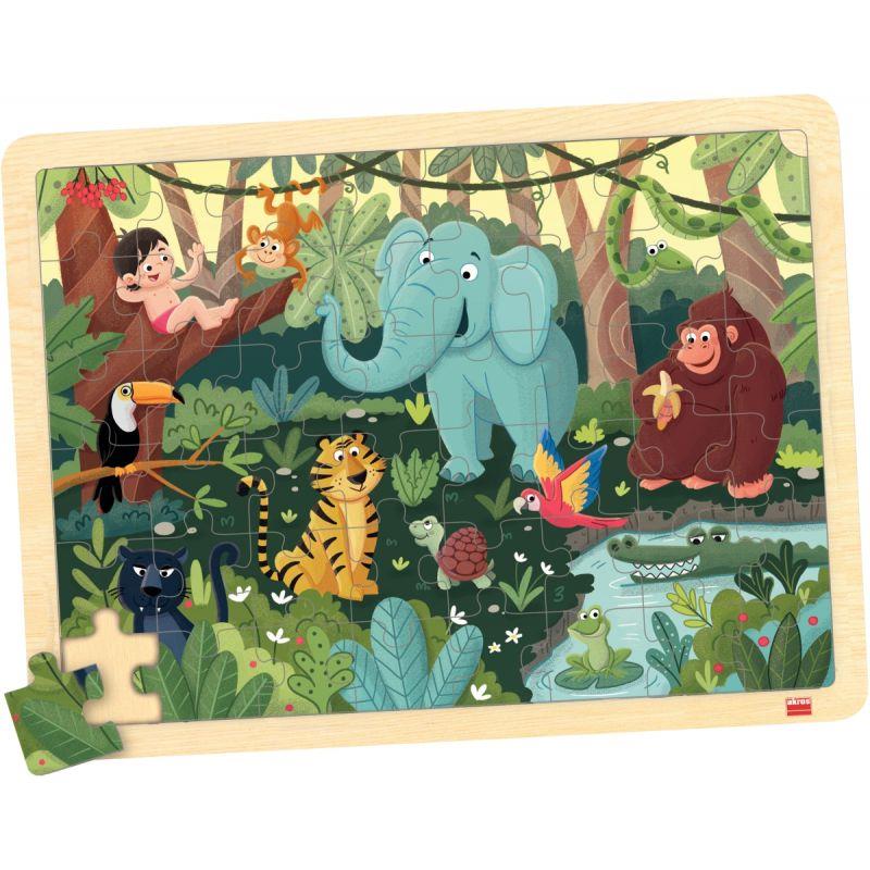 Image de  Lot de 4 puzzles à cadre en bois 48 pièces, thèmes divers 