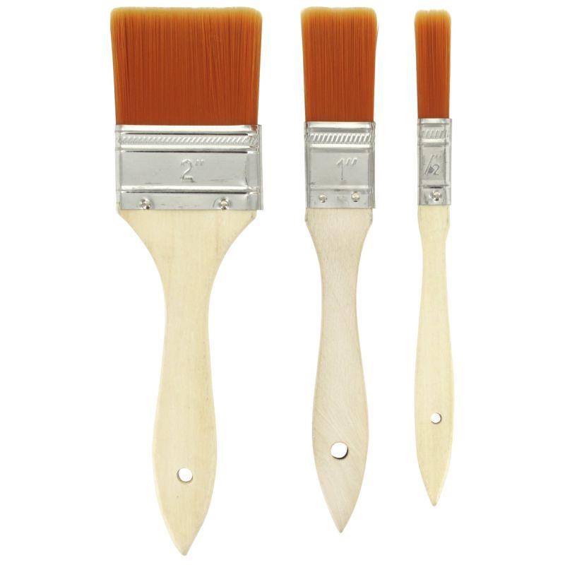Image de  Lot de 3 pinceaux large en nylon 