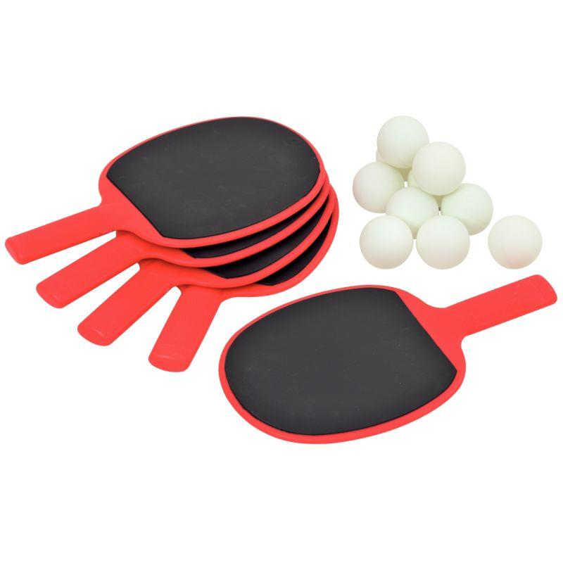 Image de  Set de 5 raquettes + 10 balles de tennis de table 