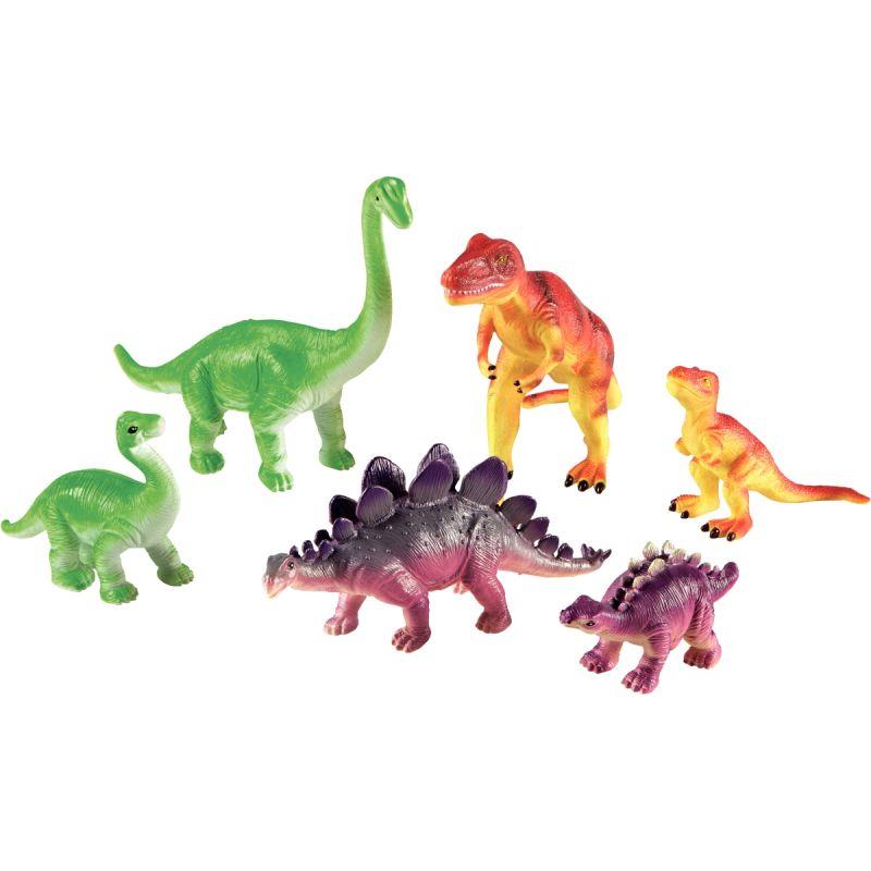 Image de  Lot de 6 Jumbo dinosaures, mamans et bébés 