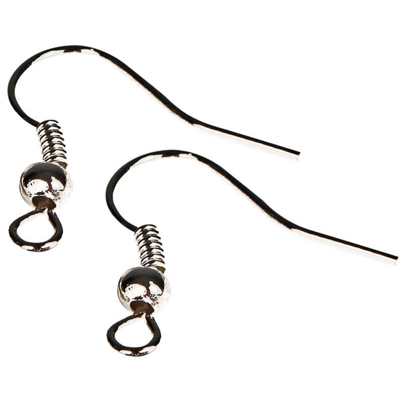 Image de  Sachet de 6 crochets de boucle d''oreille argent 