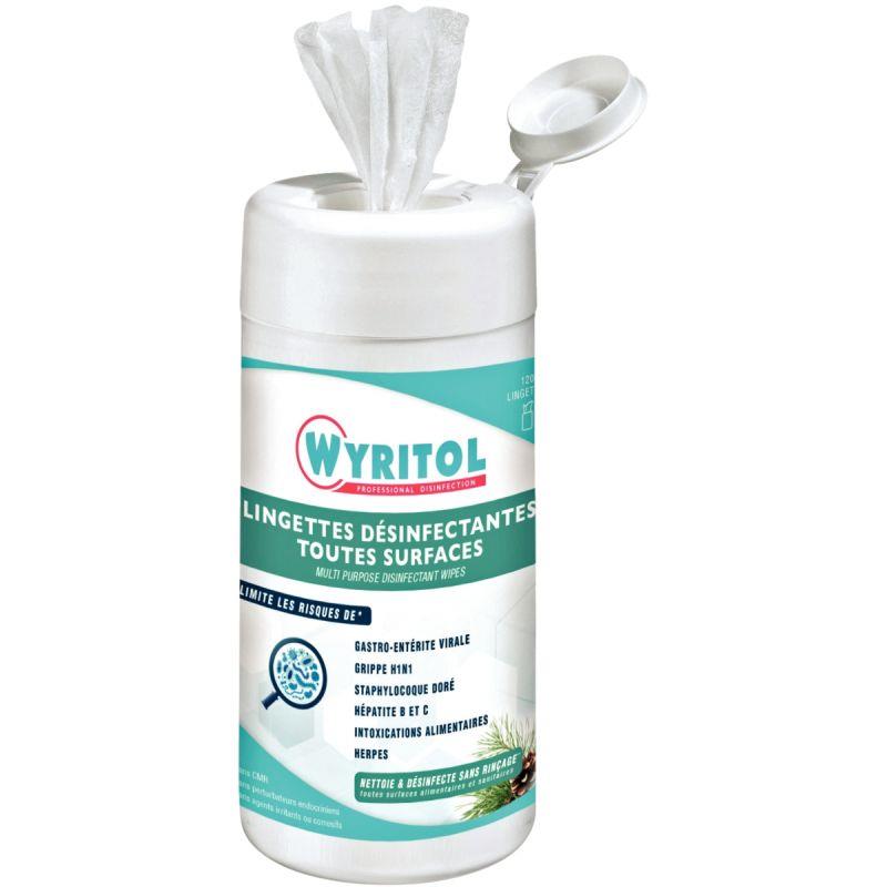 Image de  Boite de 120 lingettes WYRITOL désinfectantes toutes surfaces 