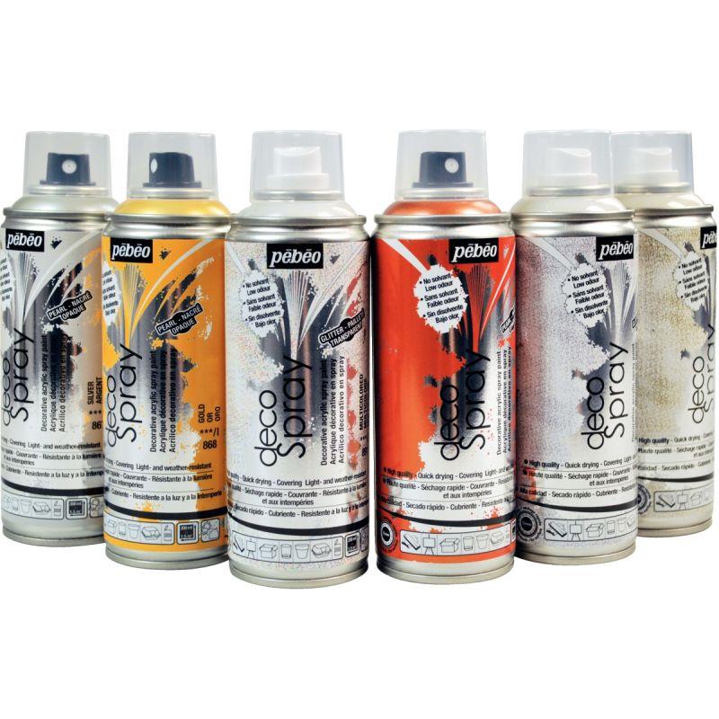 Image de  Lot de 6 sprays acryliques 200ml 