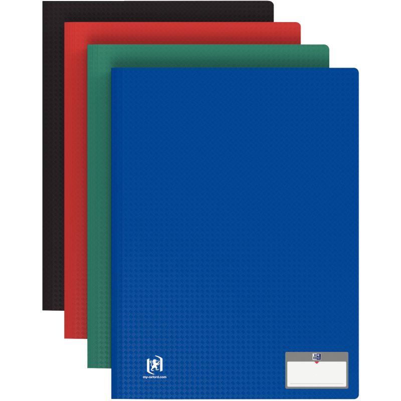 Image de  Carton de 10 protège-documents MEMPHIS 20 pochettes fixes 40 vues couleurs vives assorties 