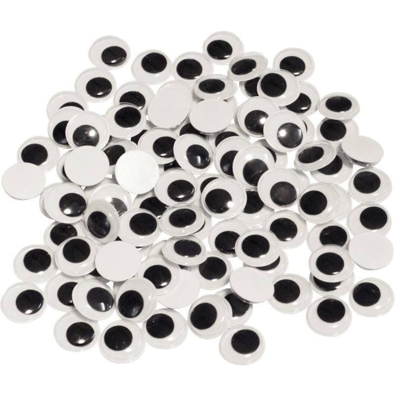 Image de  Sachet de 100 yeux mobiles à coller, diamètre 15 mm 