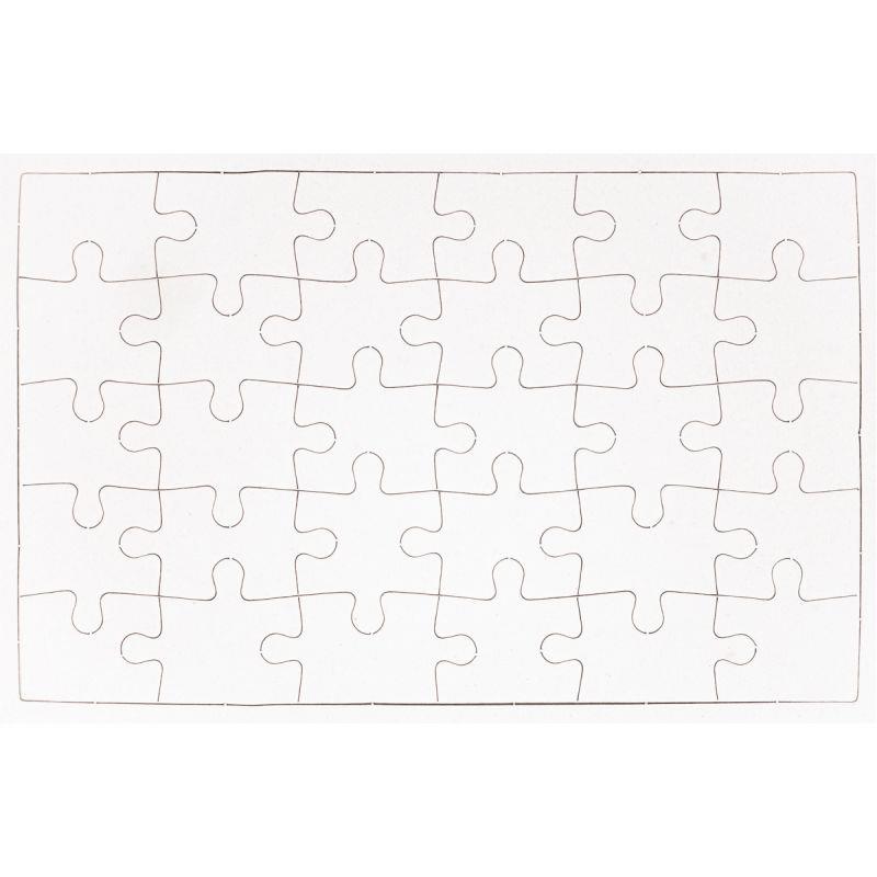 Image de  Lot de 10 puzzles blancs 30 pièces à décorer 