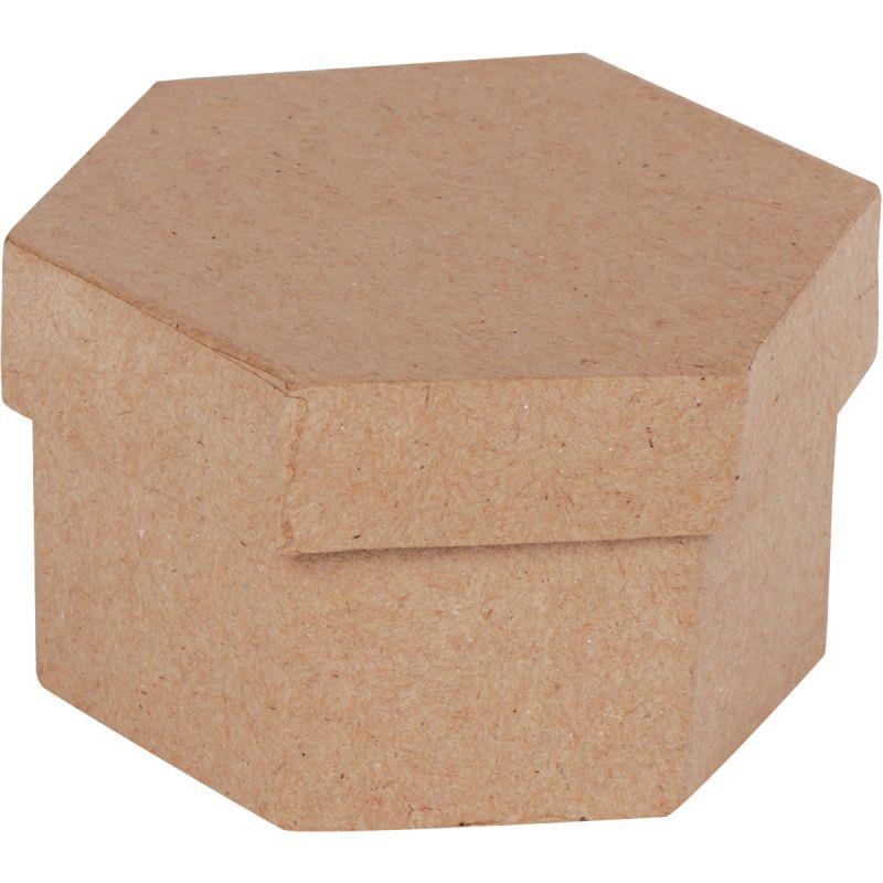 Image de  Lot de 10 boîtes hexagonales en carton, diamètre 8 cm 