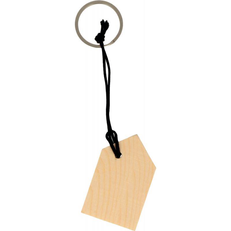 Image de  Lot de 3 porte-clés maison en bois 