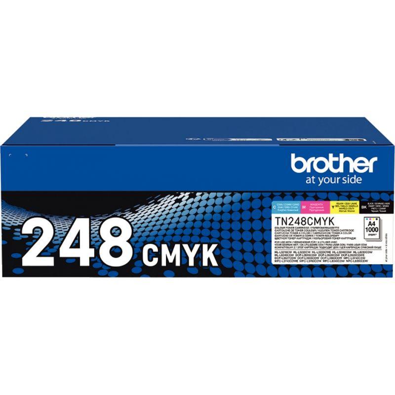 Image de  Brother TN248CMYK pack de 4 toners laser noire, cyan, magenta et jaune authentique 