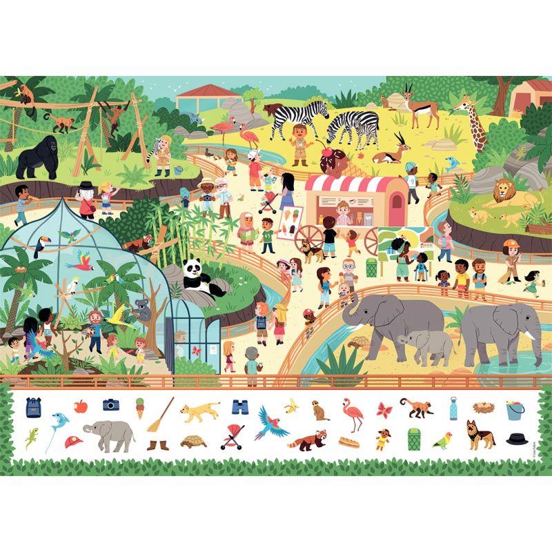 Image de  Puzzle cherche et trouve 45 pièces, le zoo 
