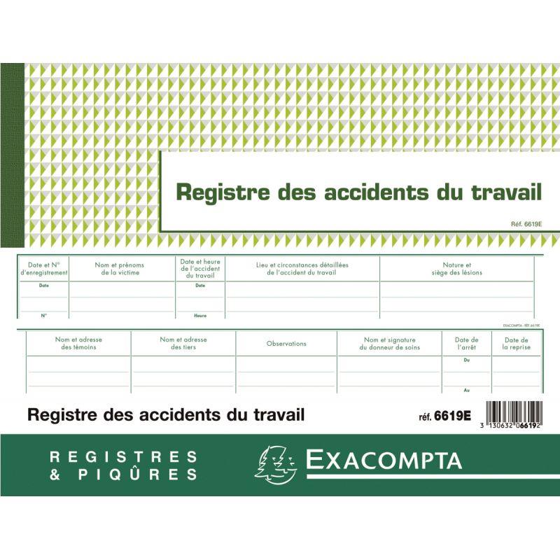 Image de  Registre des accidents du travail 