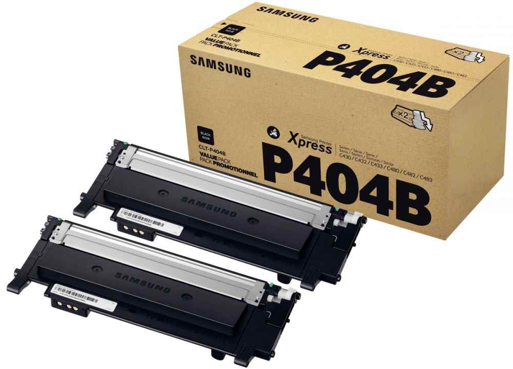 Image de  Lot de 2 toners à la marque Samsung CLT-P404B noir 
