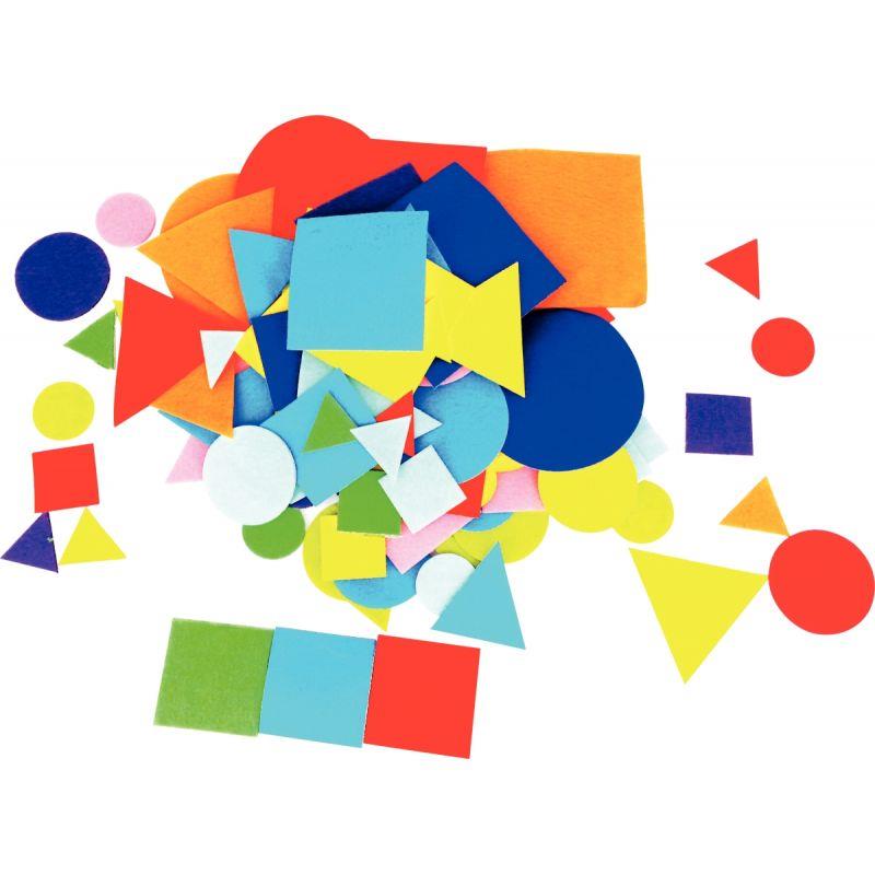 Image de  Sachet de 150 formes géométriques en feutrine adhésives 