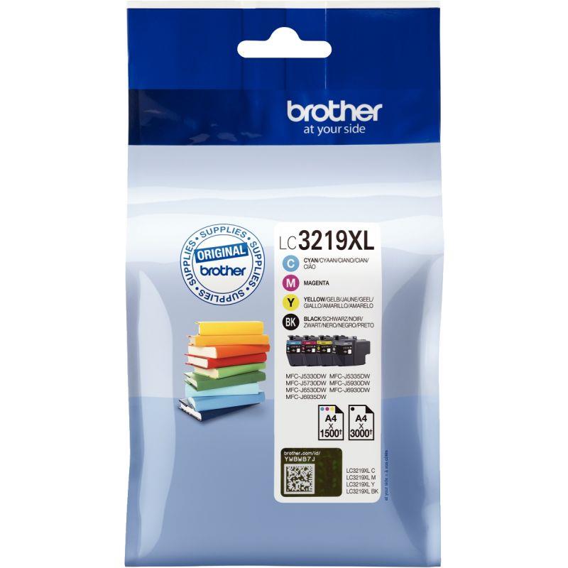 Image de  Brother LIVRE lot 4 cartouches encre NCMJ haute capacité authentique LC3219XLVALBP 